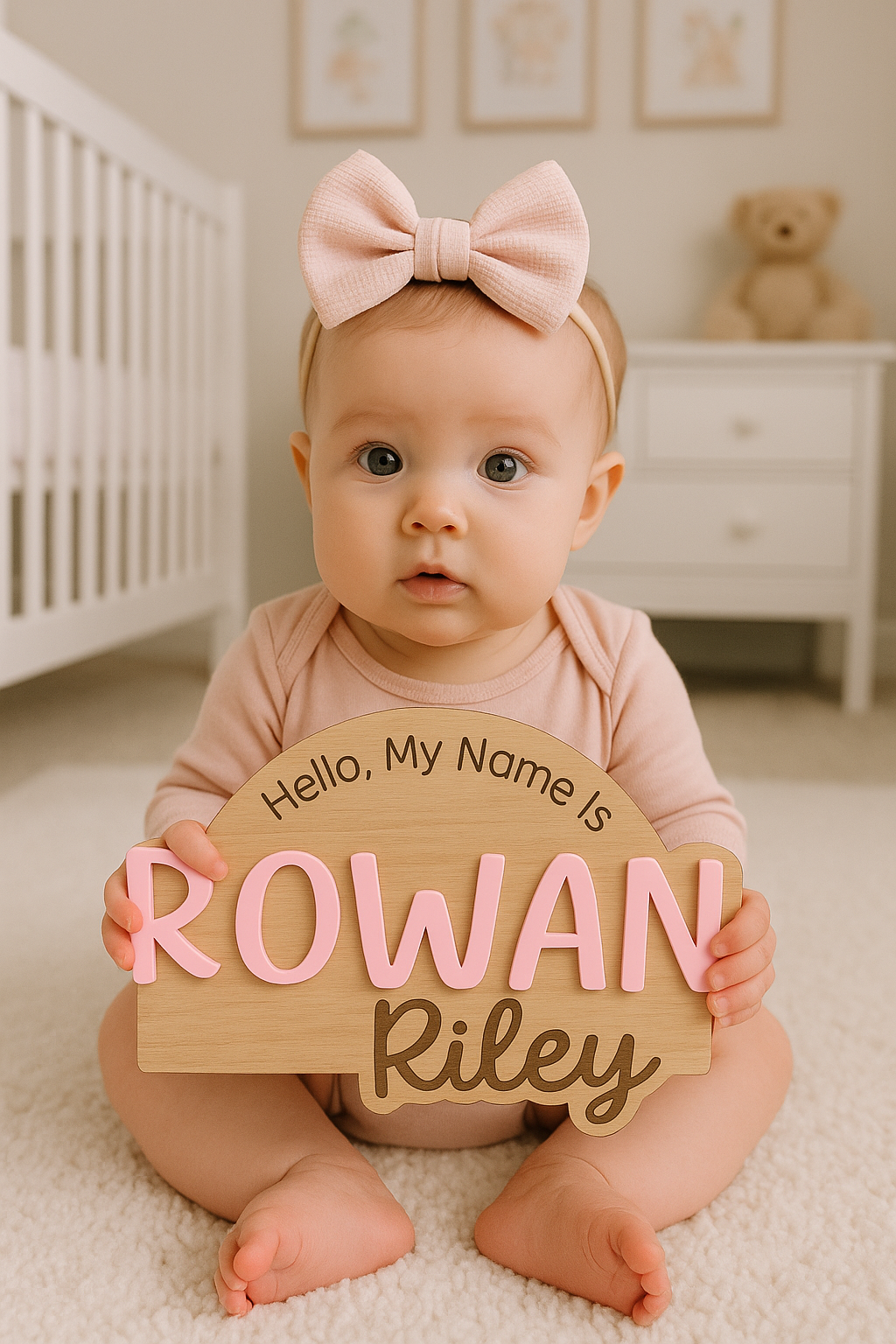 Baby Name Photo Prop Sign