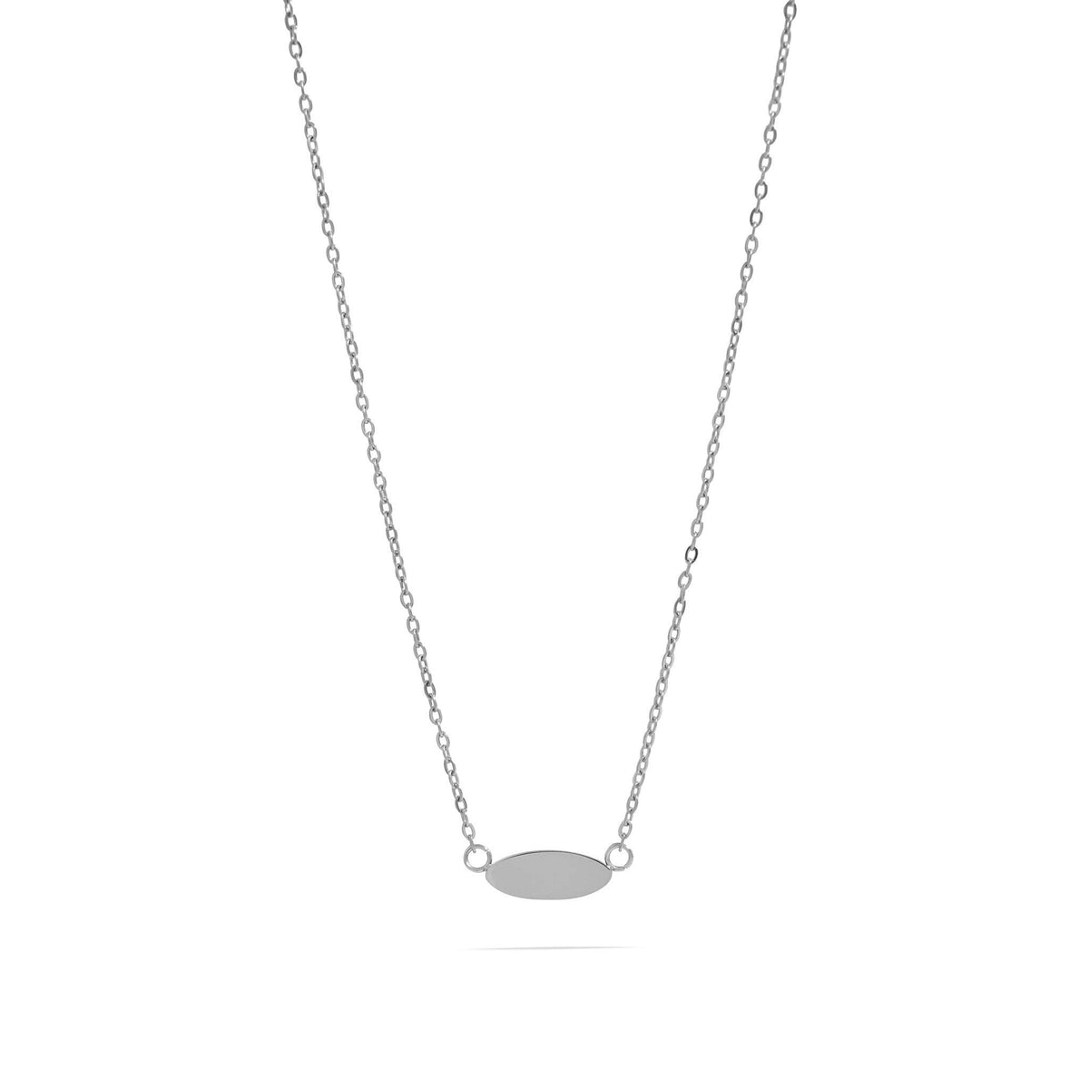 Engravable Oval Blank Necklace
