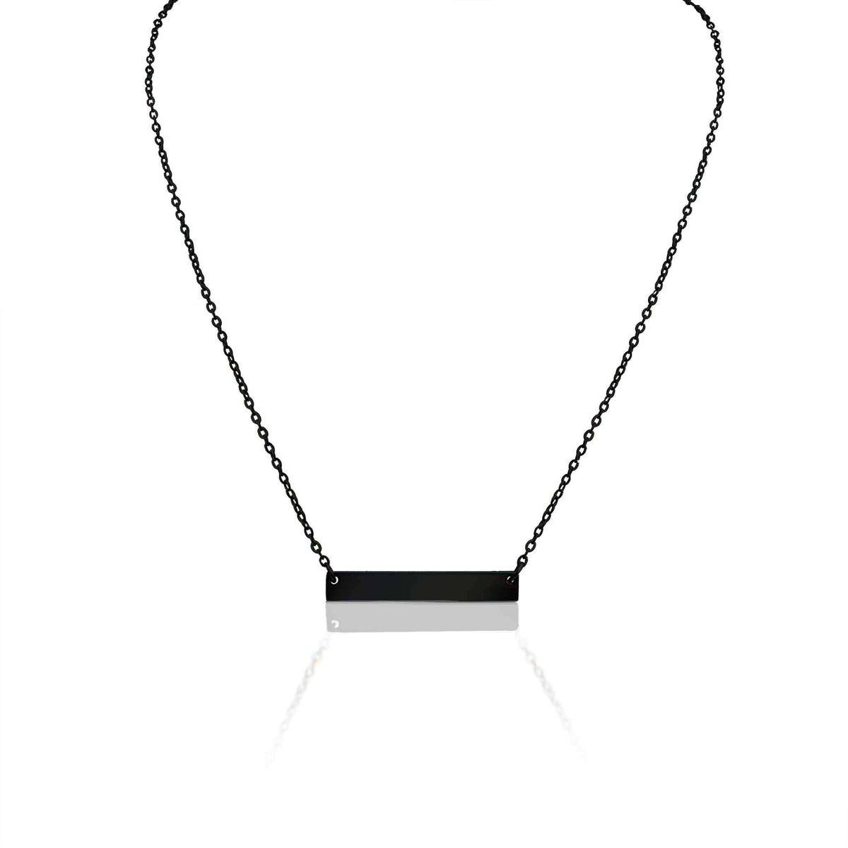 Engravable Horizontal Bar Necklace