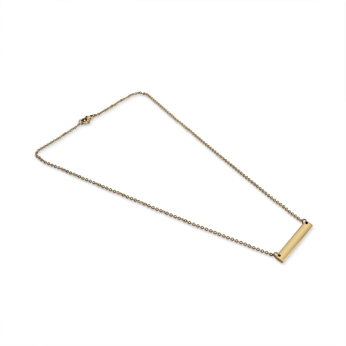 Engravable Horizontal Bar Necklace