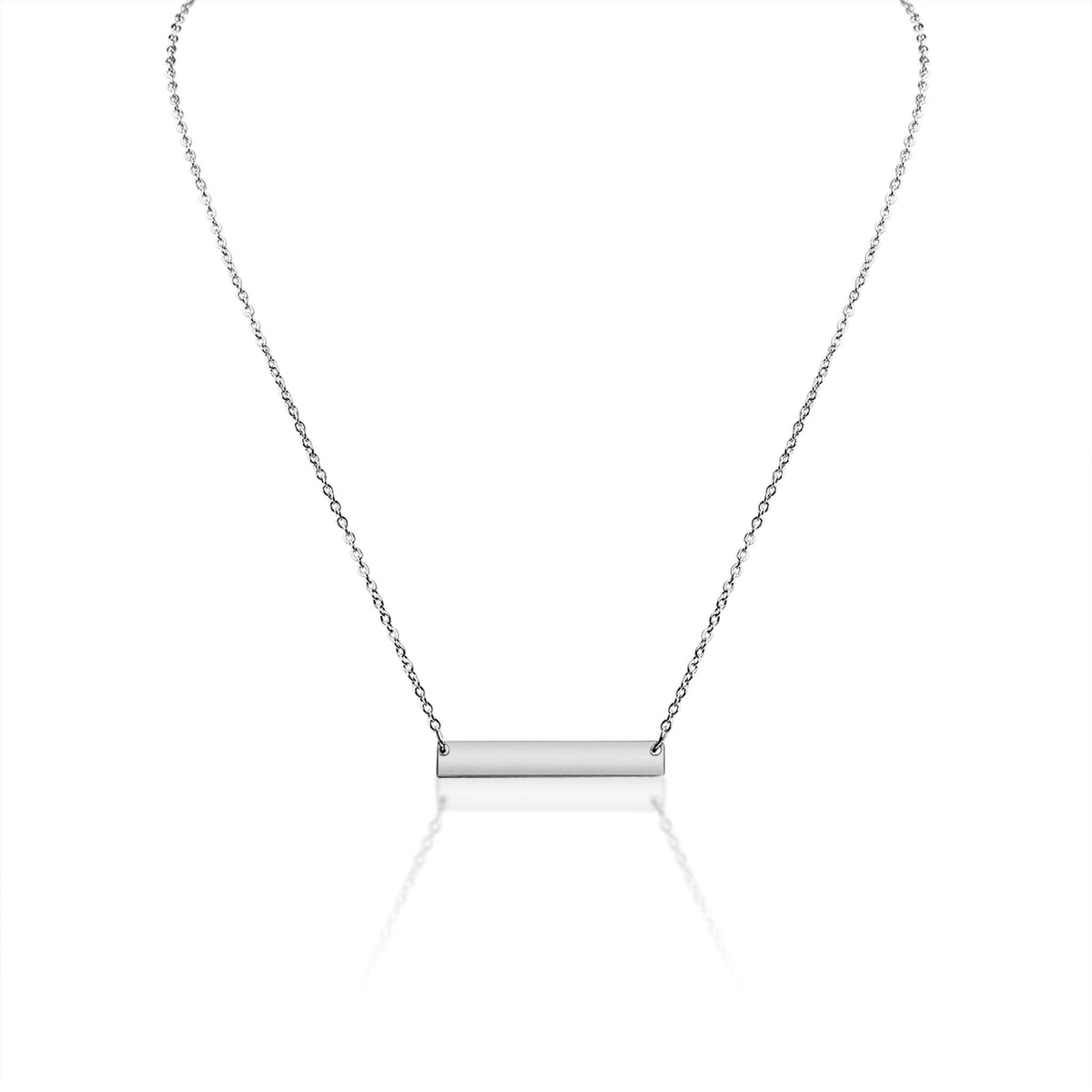 Engravable Horizontal Bar Necklace