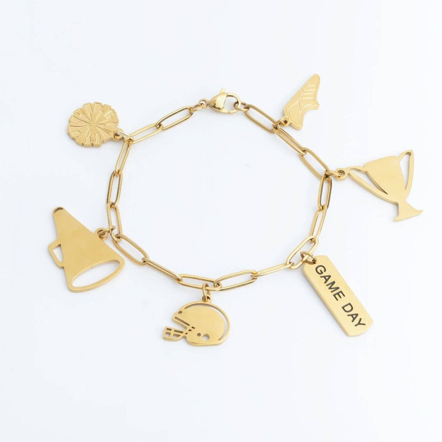 18K Gold PVD Stainless Steel Trophy Charm