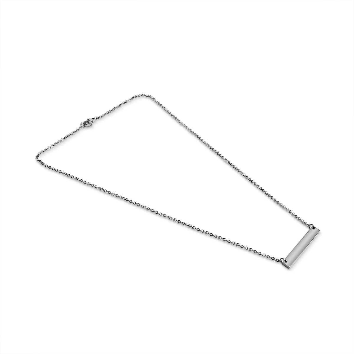 Engravable Horizontal Bar Necklace