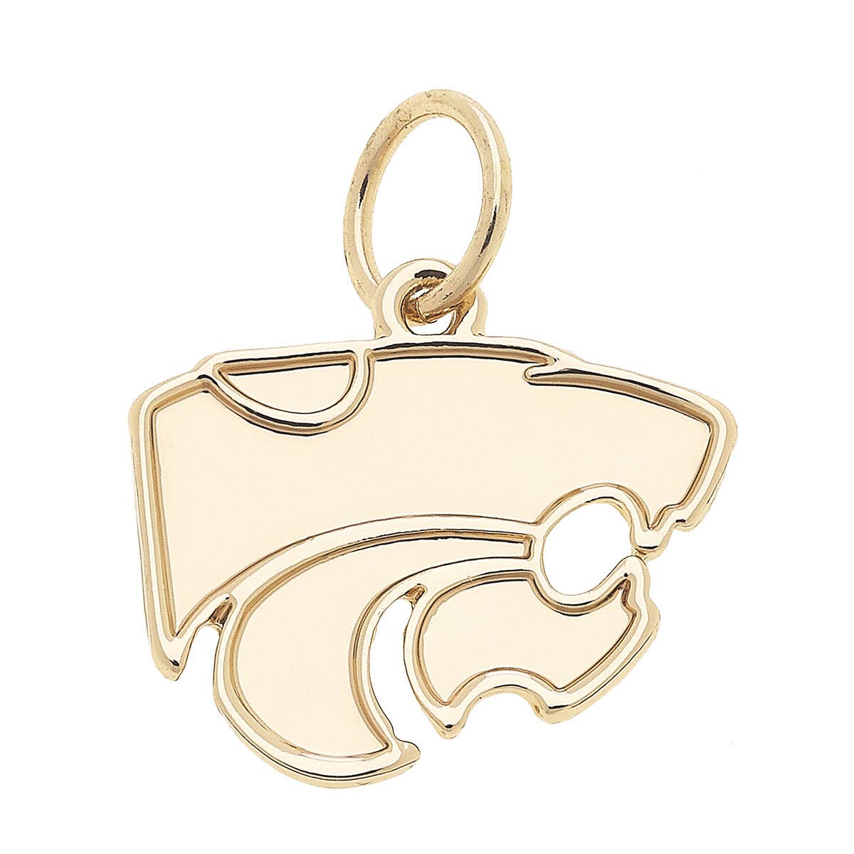 Kansas State Wildcats Shiny Gold Logo Charm