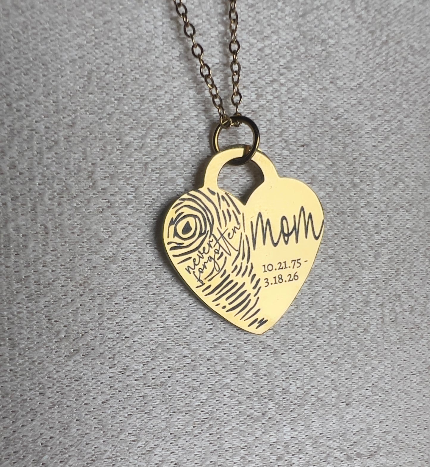Blank Heart Charm Pendant