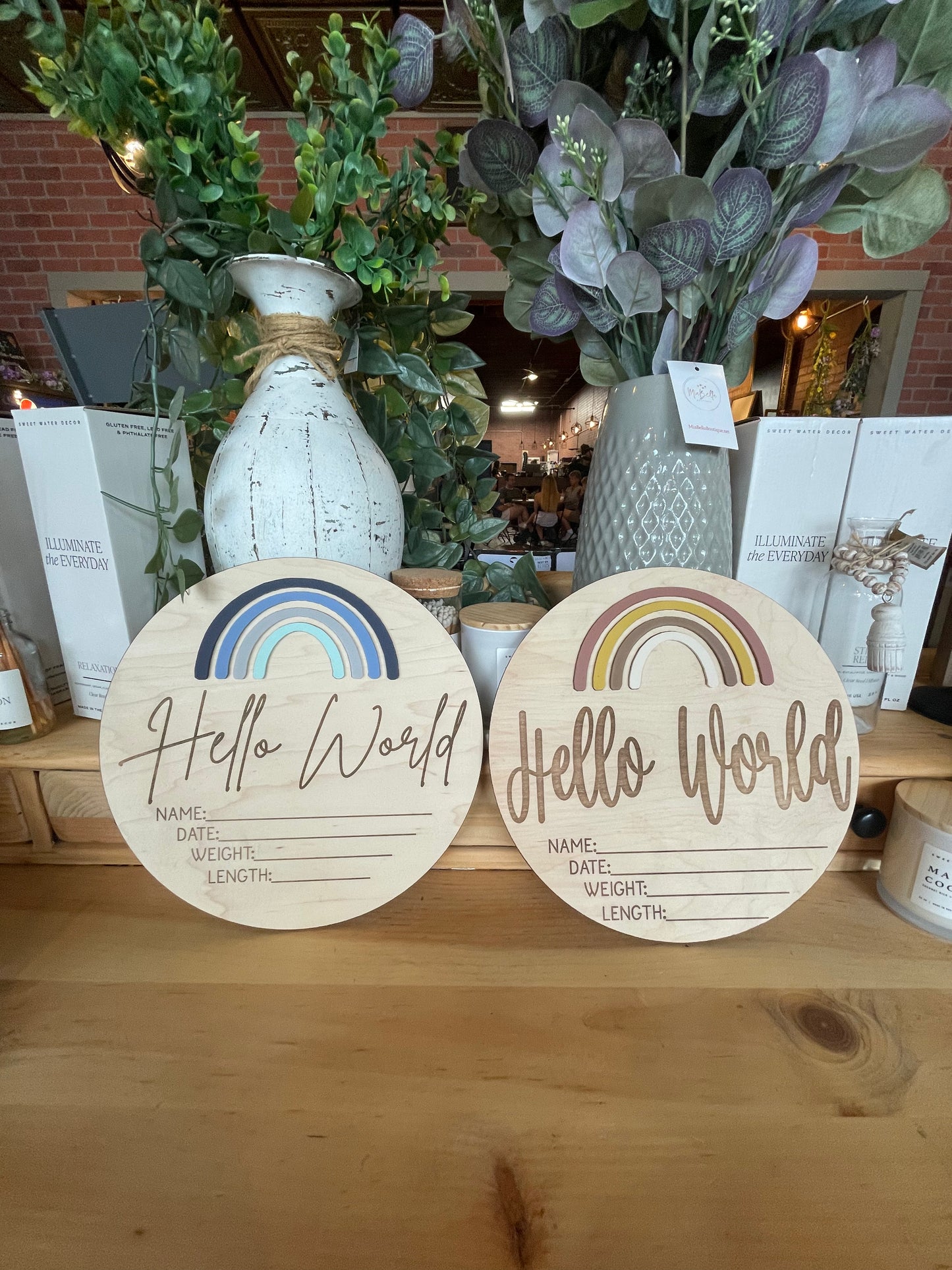 Newborn "Hello World" Welcome Baby Sign