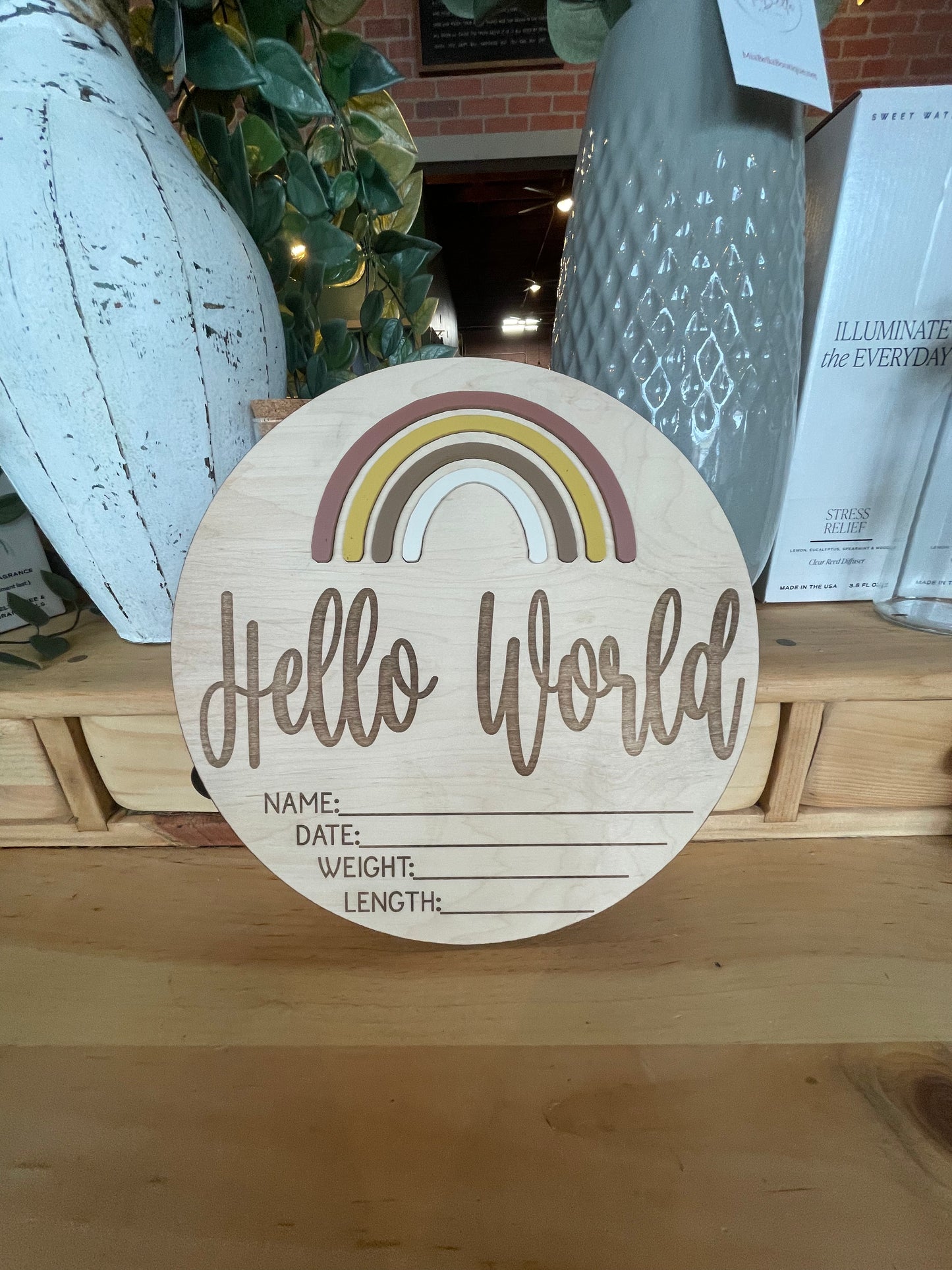 Newborn "Hello World" Welcome Baby Sign