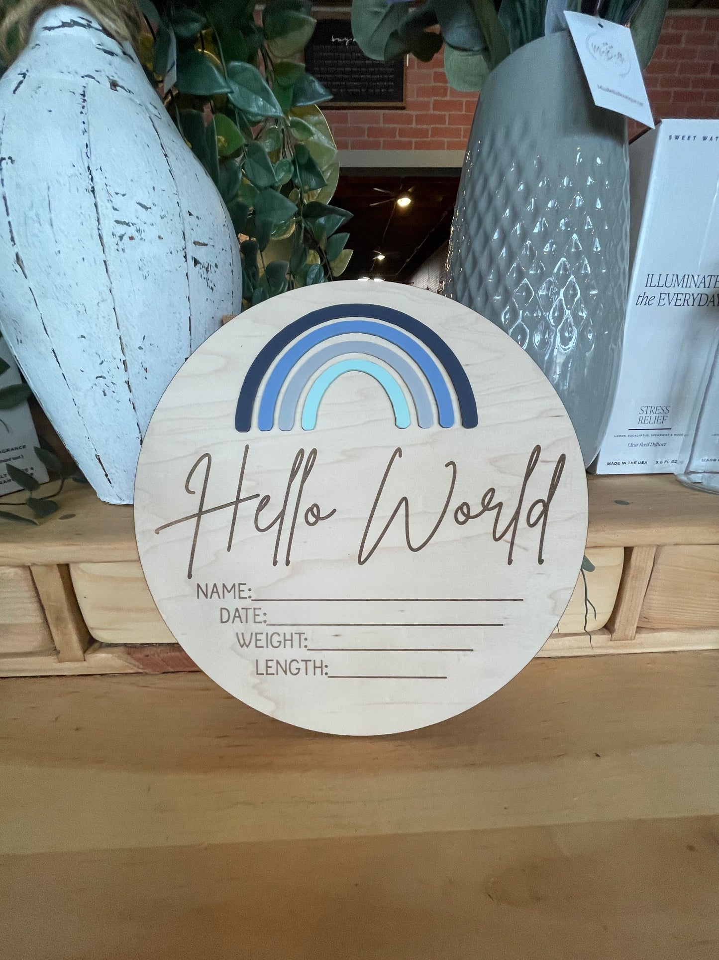 Newborn "Hello World" Welcome Baby Sign