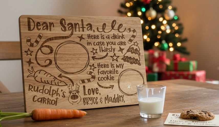 Santa's Milk & Cookies Board