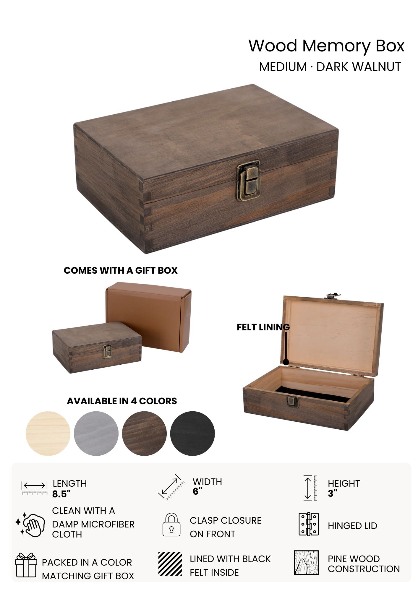Kansas State Wood Memory Box