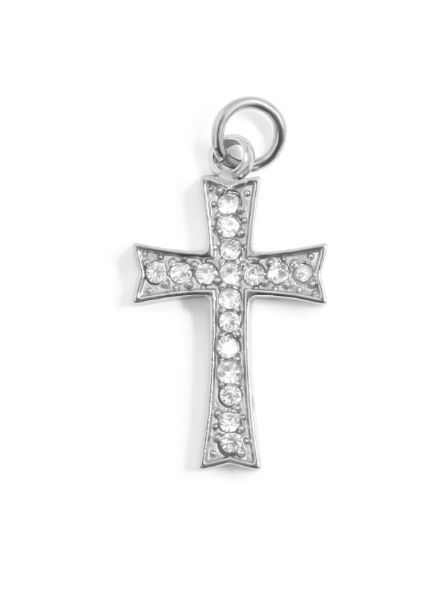 Stone Cross Charm
