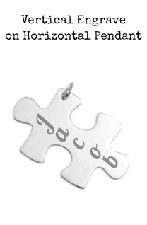 Stainless Steel Puzzle Piece Pendant