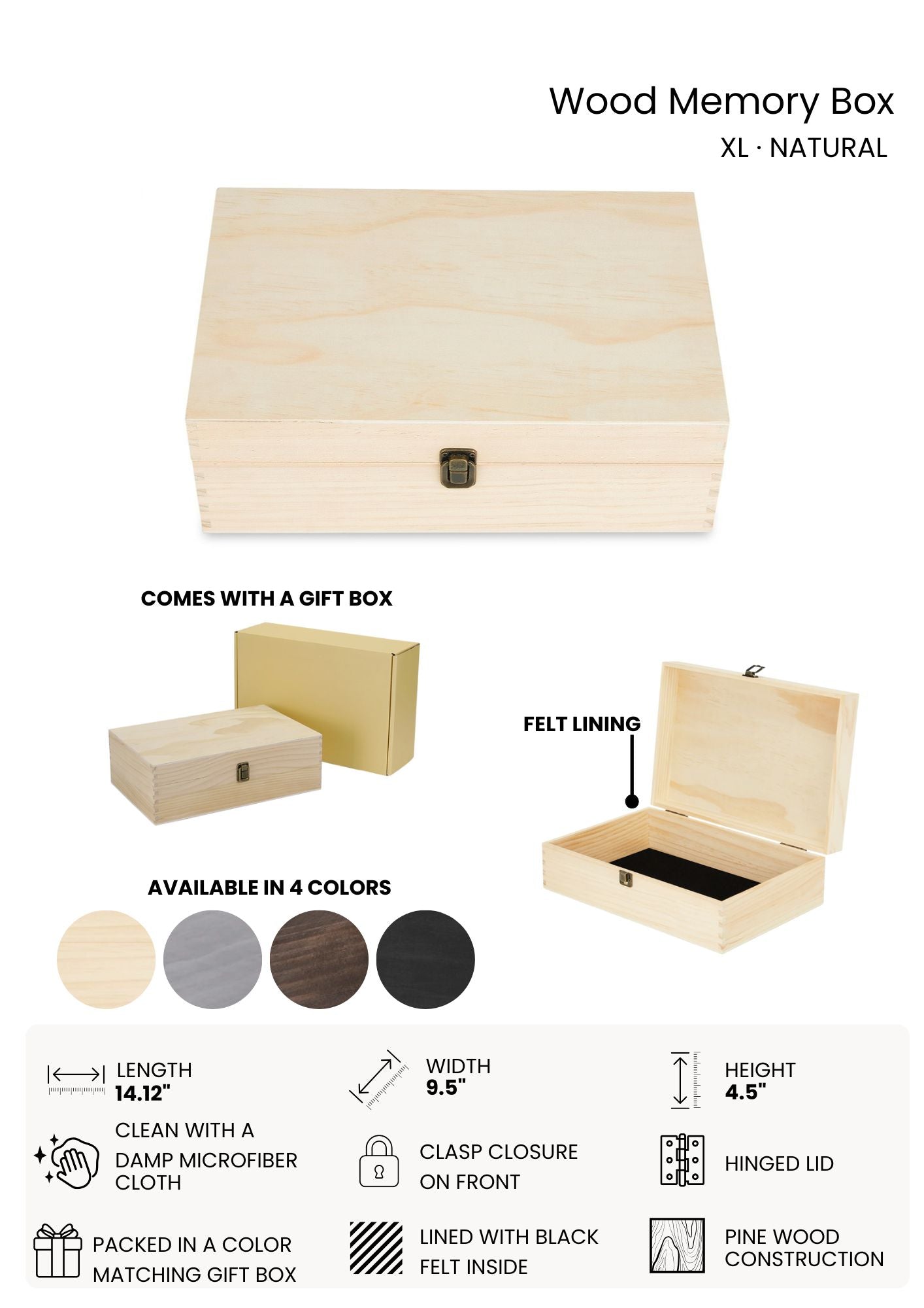 Kansas State Wood Memory Box