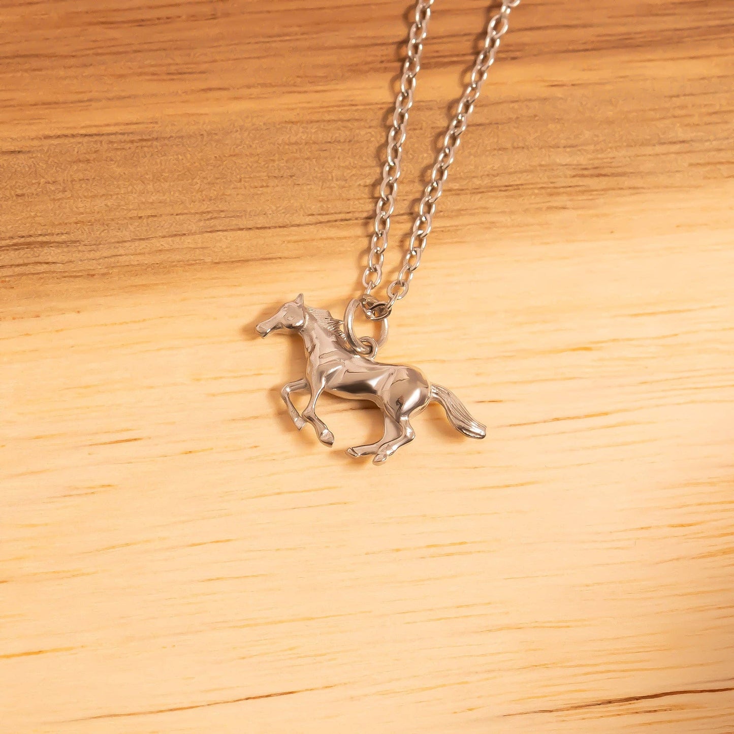 18K Gold PVD Stainless Steel Western Horse Charm