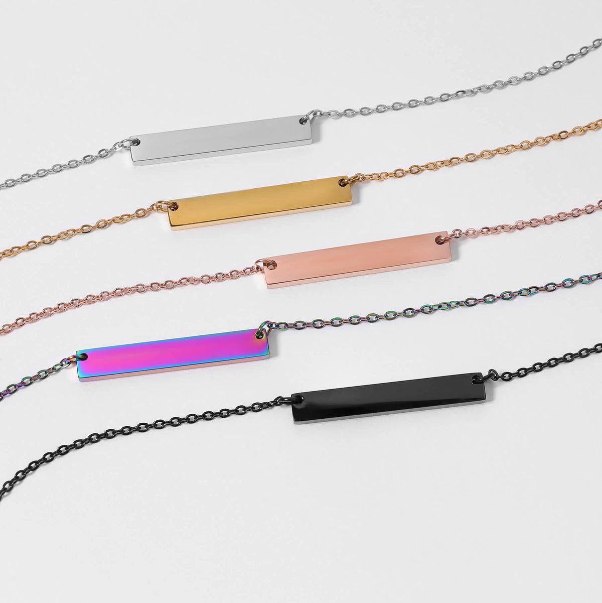 Engravable Horizontal Bar Necklace
