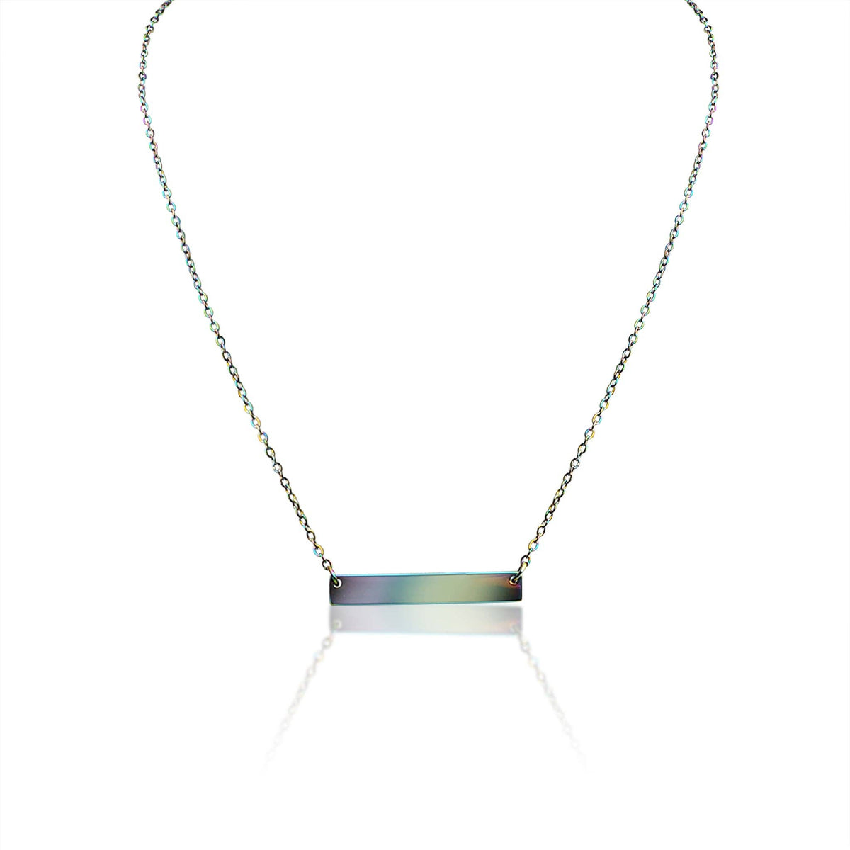 Engravable Horizontal Bar Necklace
