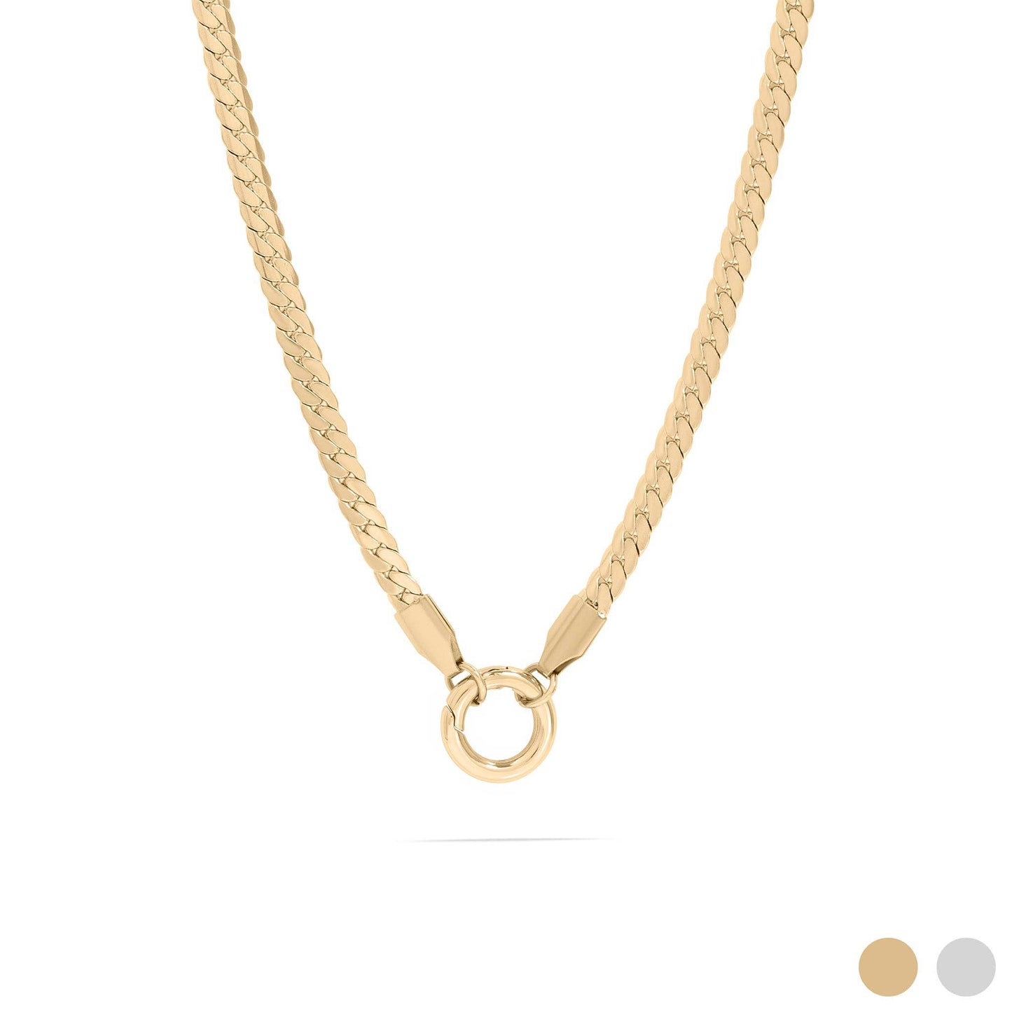 Curb Charm Keeper Necklace
