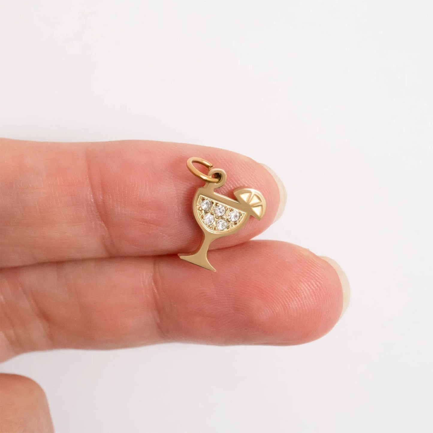 18K Gold PVD Stainless Steel Margarita Charm