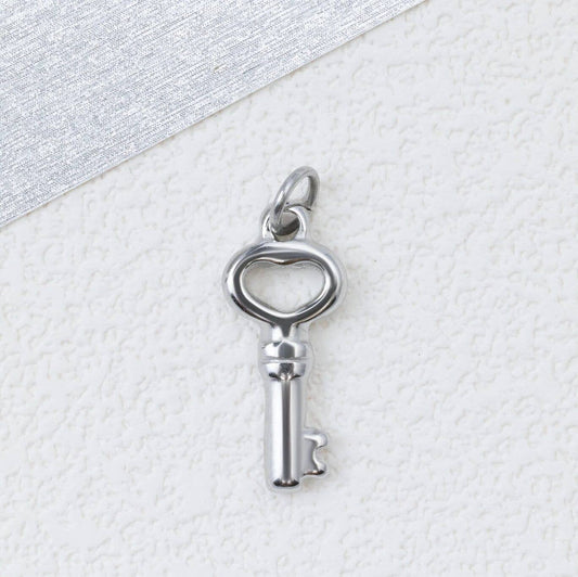 18K Gold PVD Stainless Steel Key Charm