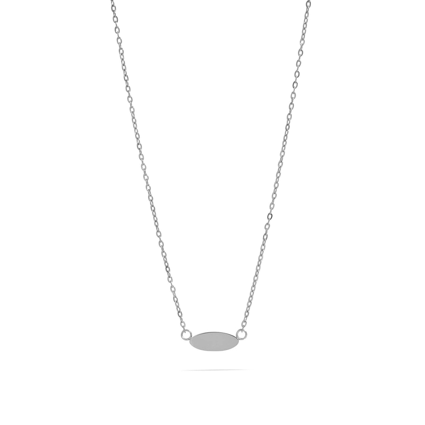 Engravable Oval Blank Necklace