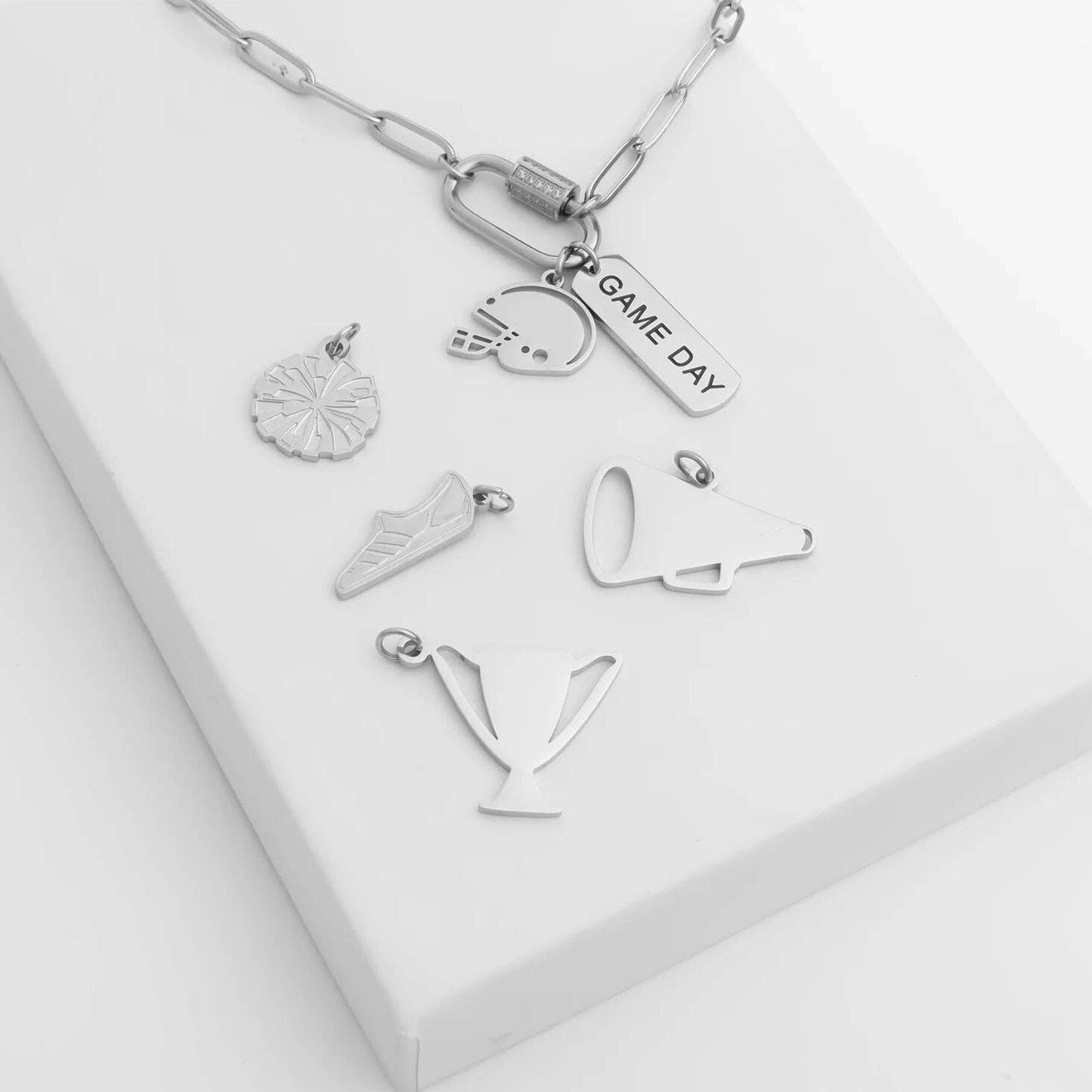 18K Gold PVD Stainless Steel Trophy Charm