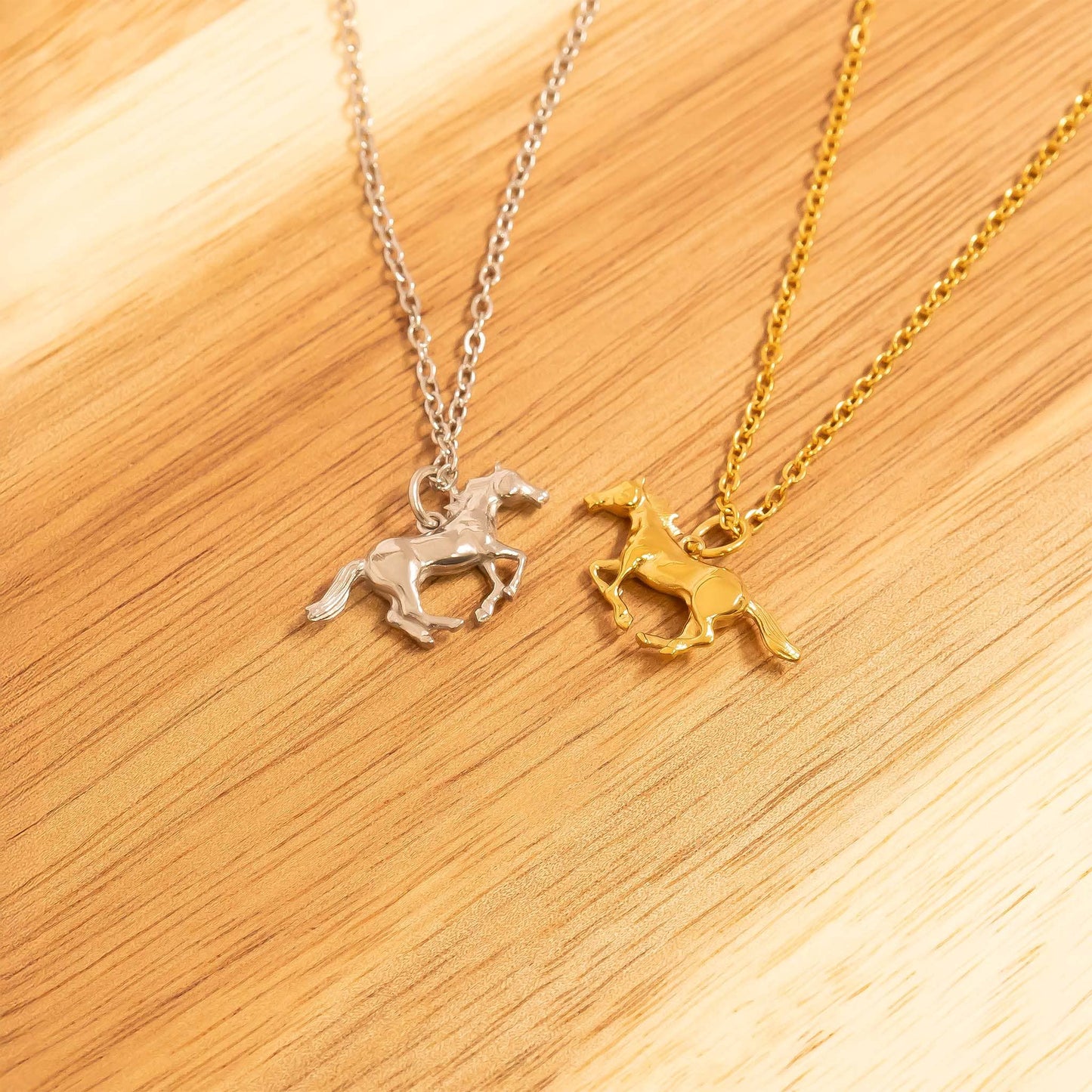 18K Gold PVD Stainless Steel Western Horse Charm