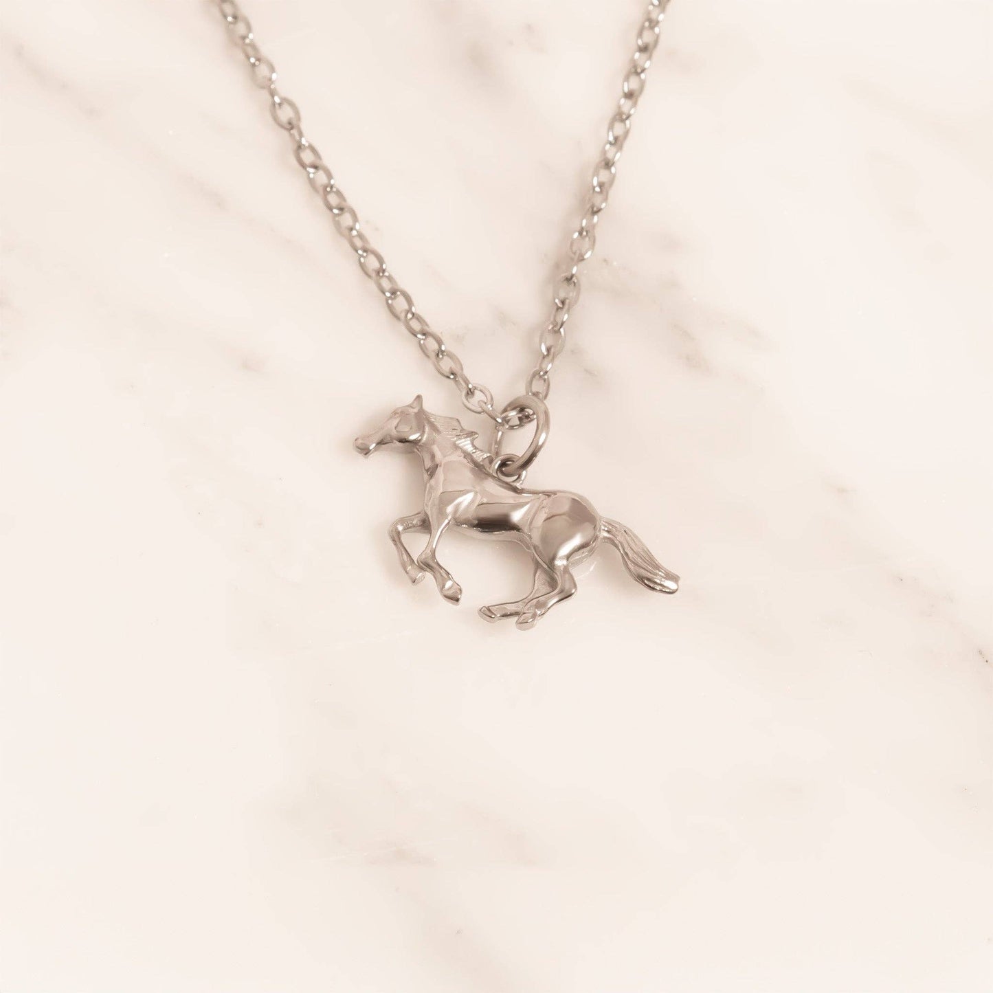 18K Gold PVD Stainless Steel Western Horse Charm