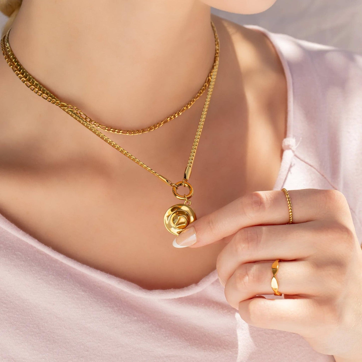 Curb Charm Keeper Necklace