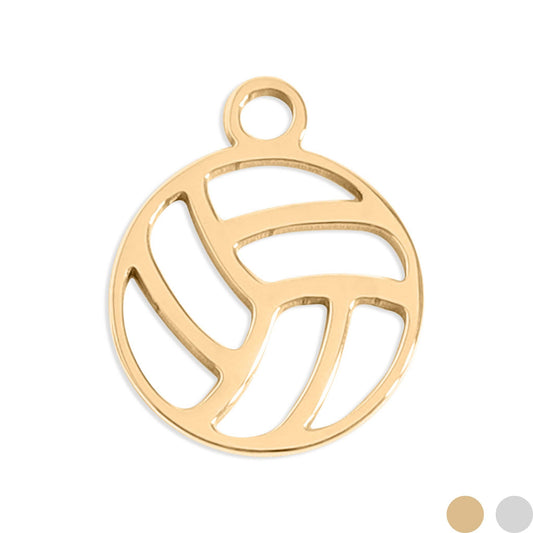 18K Gold PVD Stainless Steel Volley Ball Charm