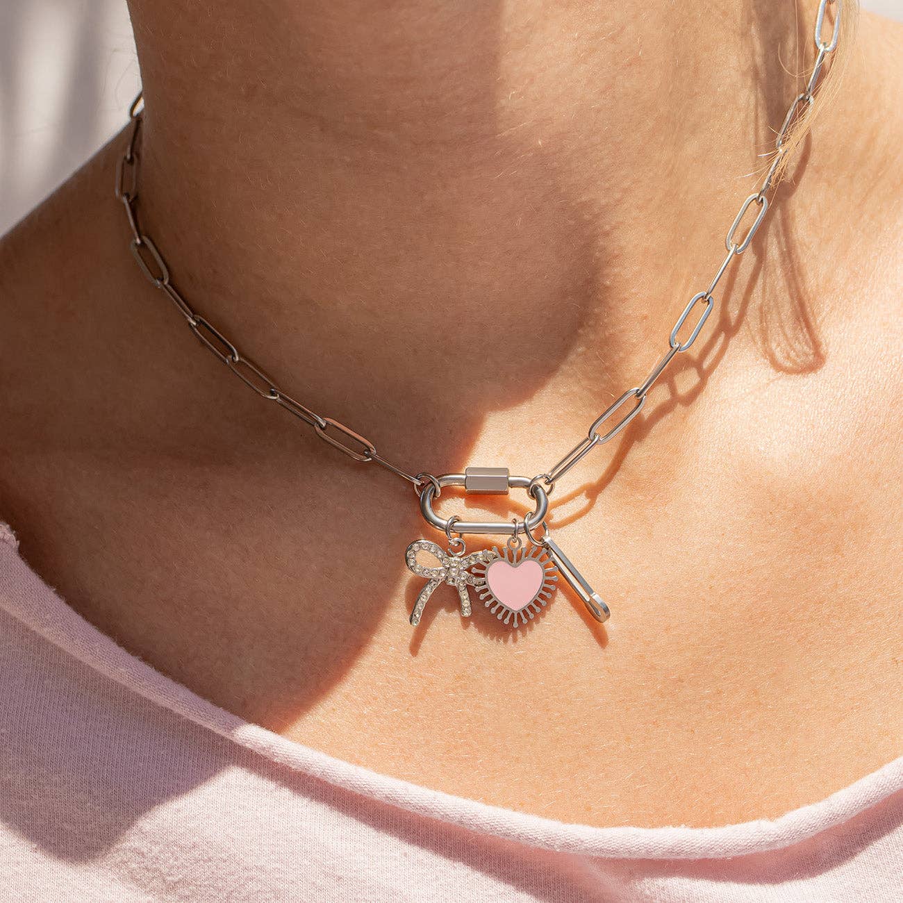 Rhinestone Bow Charm