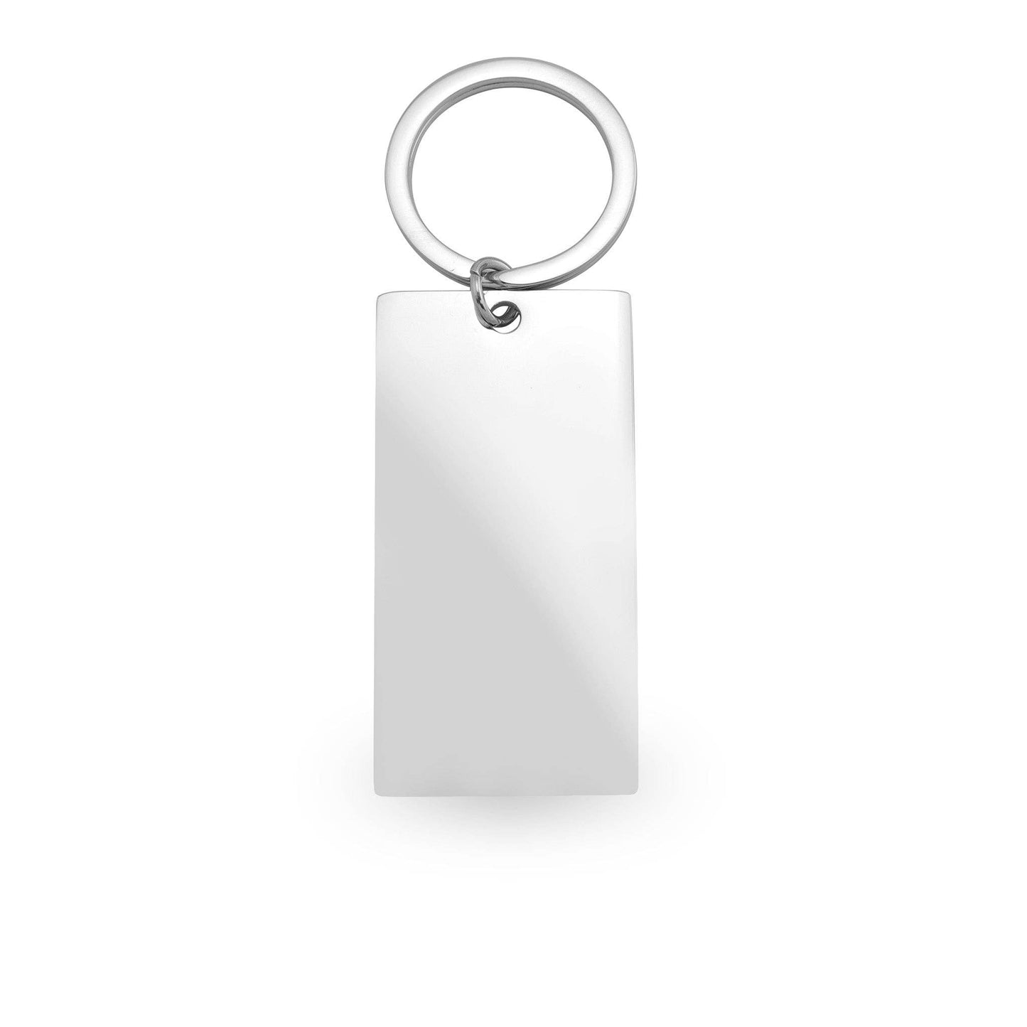 Large Blank Polished Stainless Steel Bar Keychain Pendant