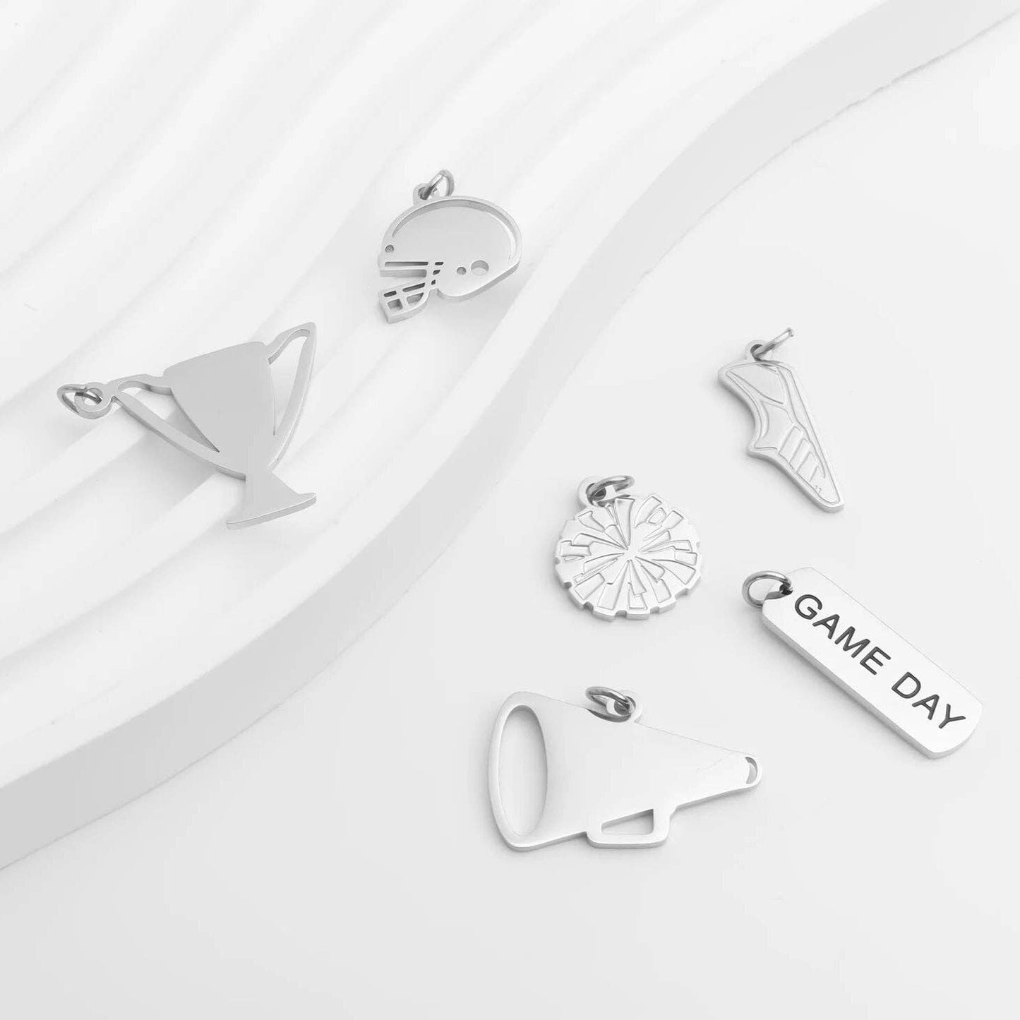 18K Gold PVD Stainless Steel Trophy Charm