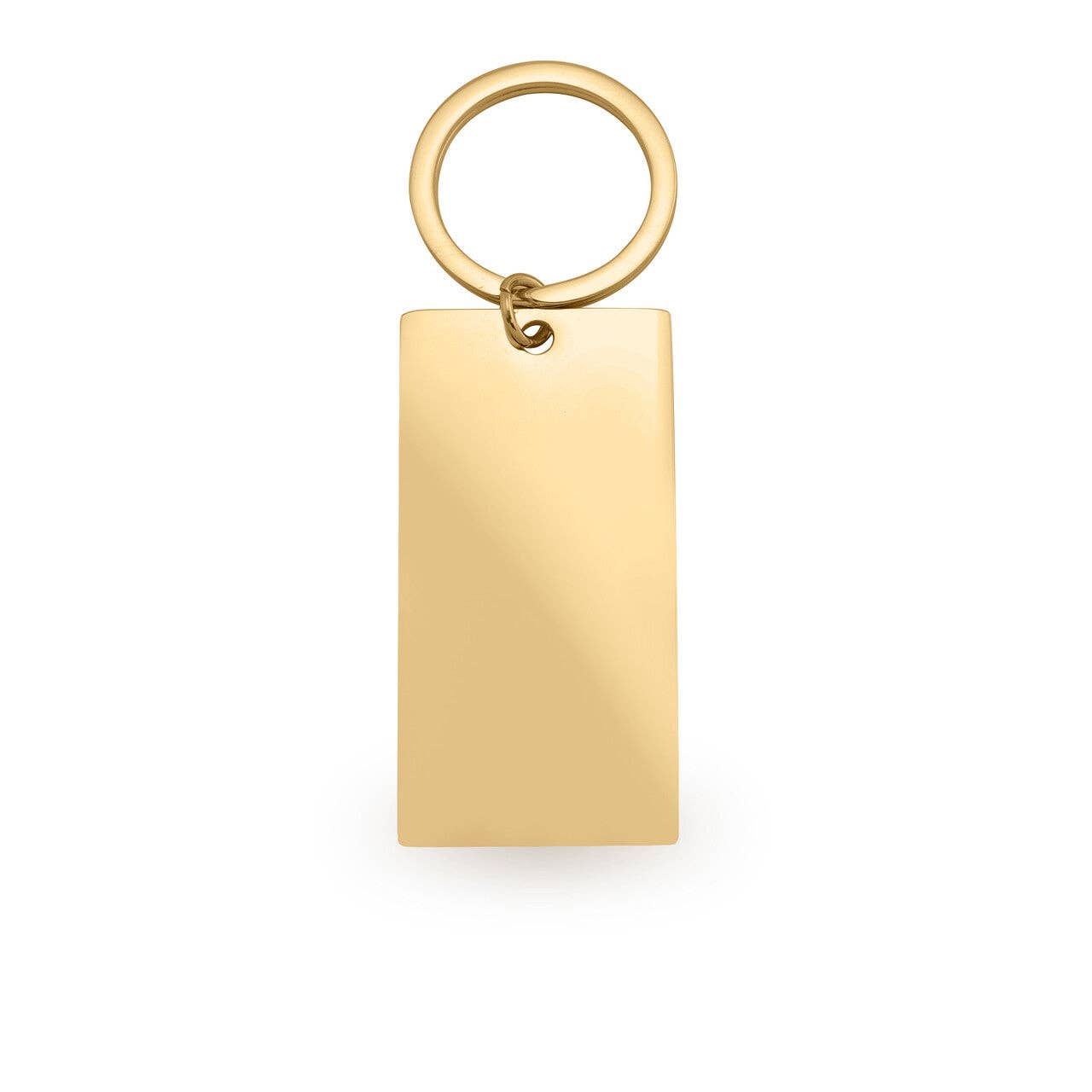 Large Blank Polished Stainless Steel Bar Keychain Pendant