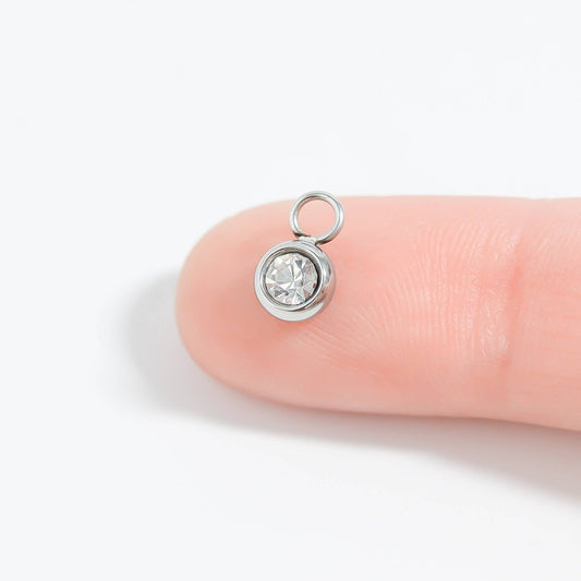 Clear CZ Charm