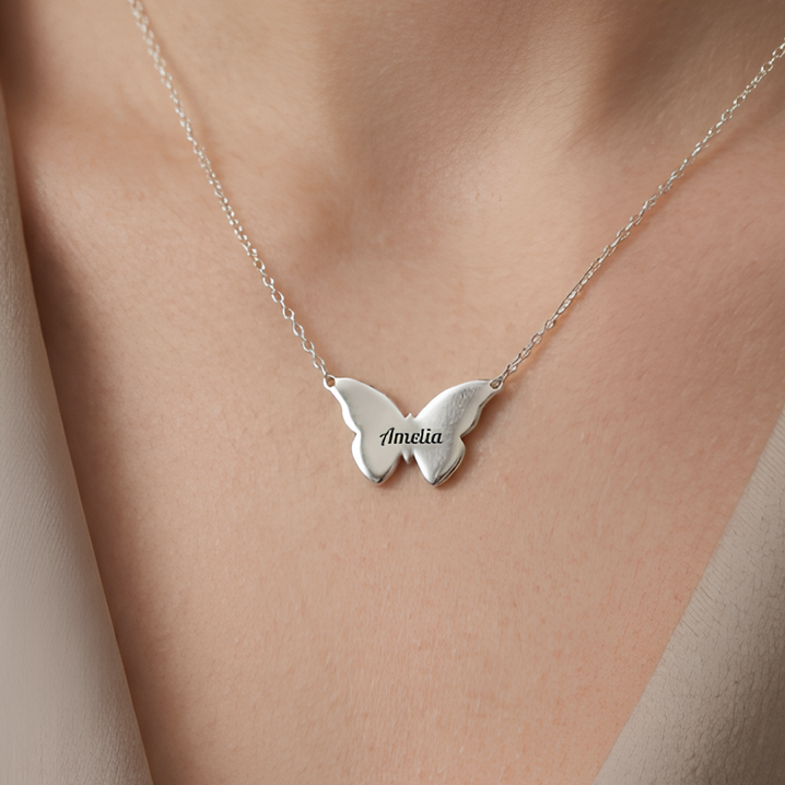 Engravable Butterfly Necklace