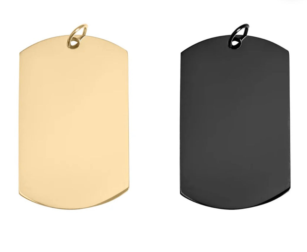 Engravable Dog Tag Pendant