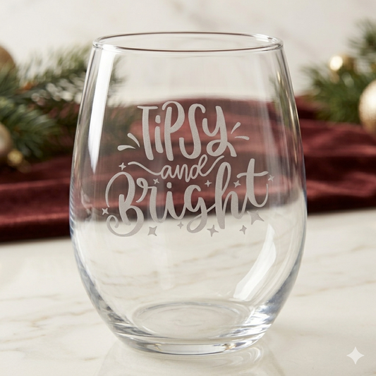 Glass Stemless Wine Tumbler, 15 oz