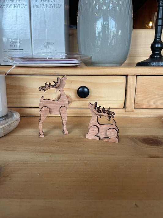 Set of Wooden Deer