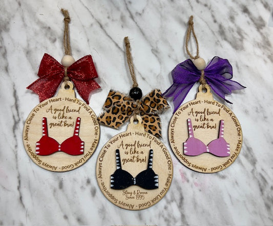 Good Friends Bra Ornament