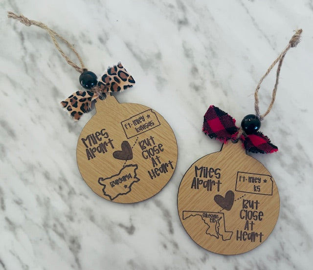 Miles Apart Ornament
