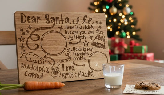 Santa's Milk & Cookies Board