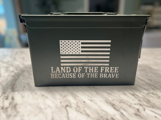 Engravable Metal Ammo Can with Removable Lid