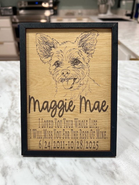 Customized Dog Memorial Sign