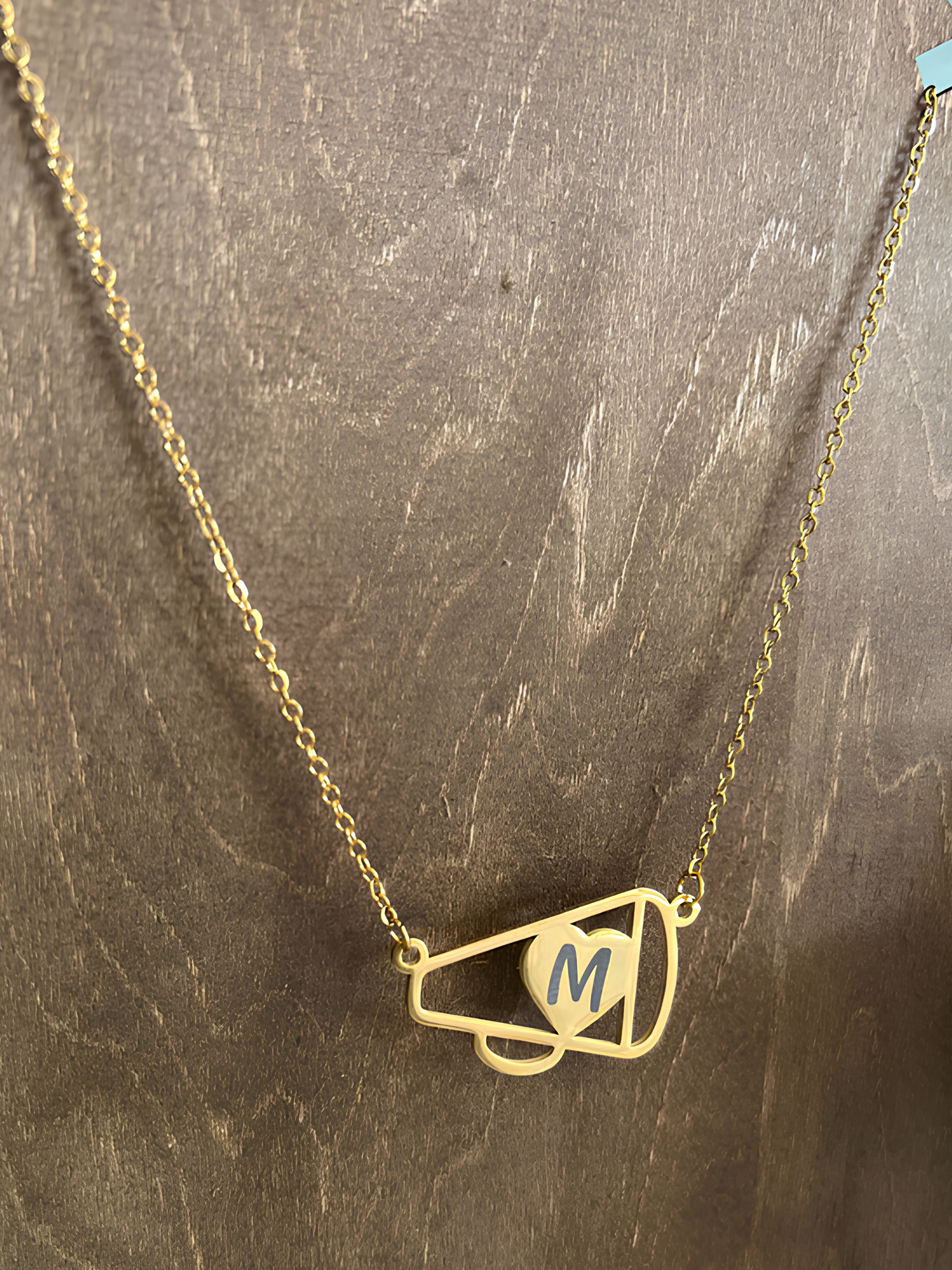 Engravable Cheer Megaphone Necklace