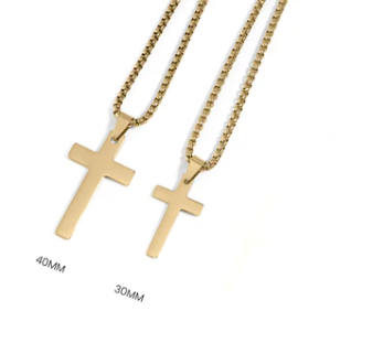 Engravable Cross Necklace