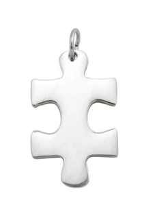 Stainless Steel Puzzle Piece Pendant