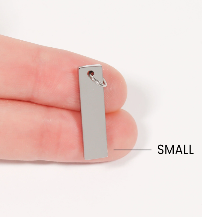 Polished Vertical Blank Bar Pendant