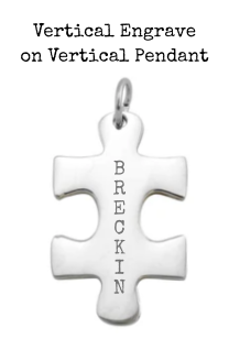 Stainless Steel Puzzle Piece Pendant