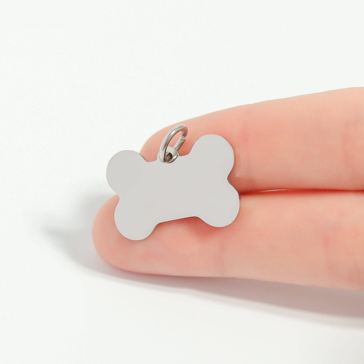 Engravable Stainless Steel Dog Bone Pet Tag