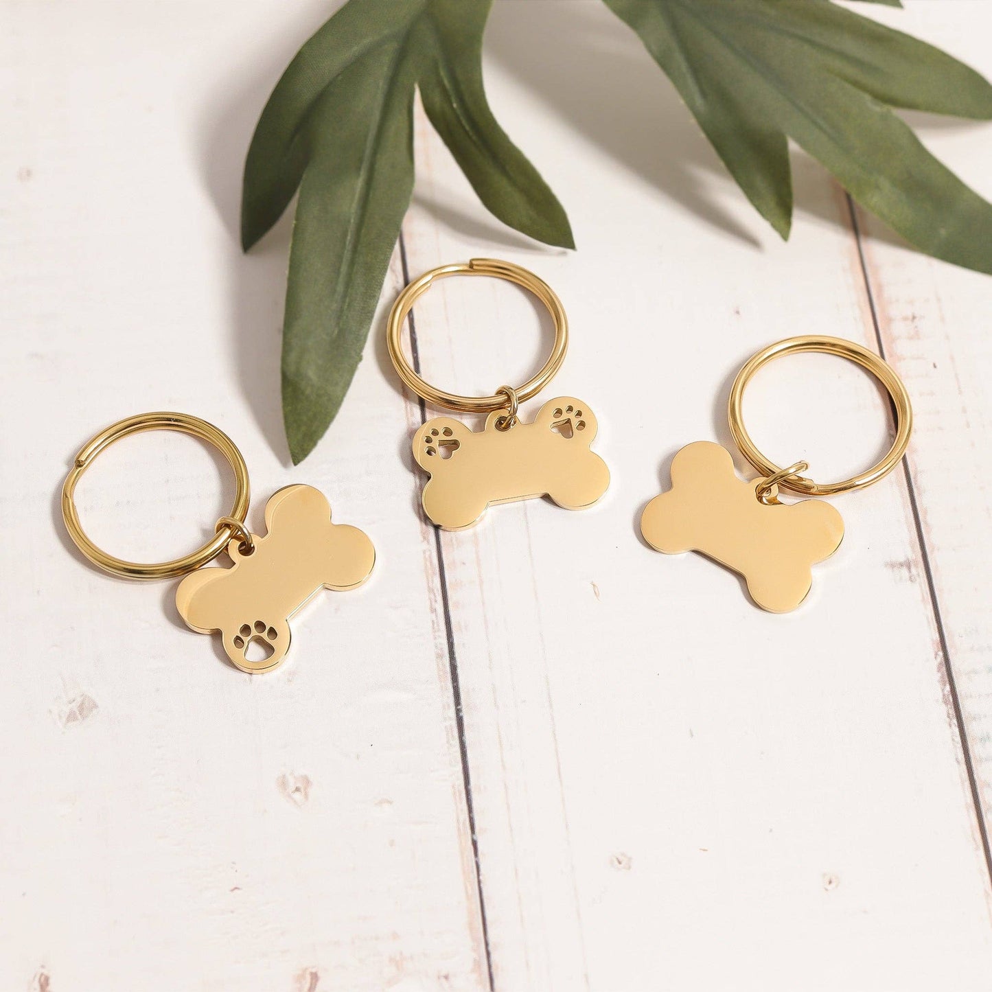 Engravable Stainless Steel Dog Bone Pet Tag
